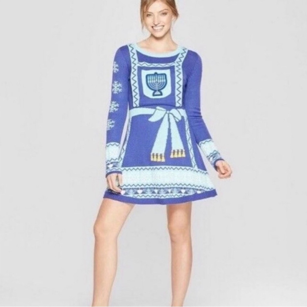 🆕 Women's Hanukkah / Chanukah Jewish Sweater Dress